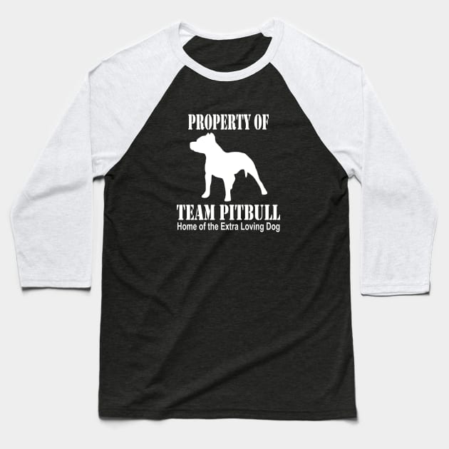 PROPERTY OF TEAM PITBULL Baseball T-Shirt by key_ro